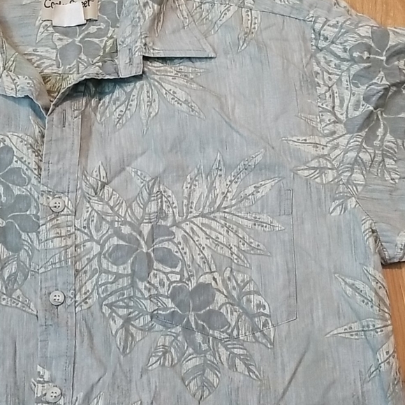 Cooke Street Honolulu mens gray palm leaf shirt XL - Picture 5 of 10